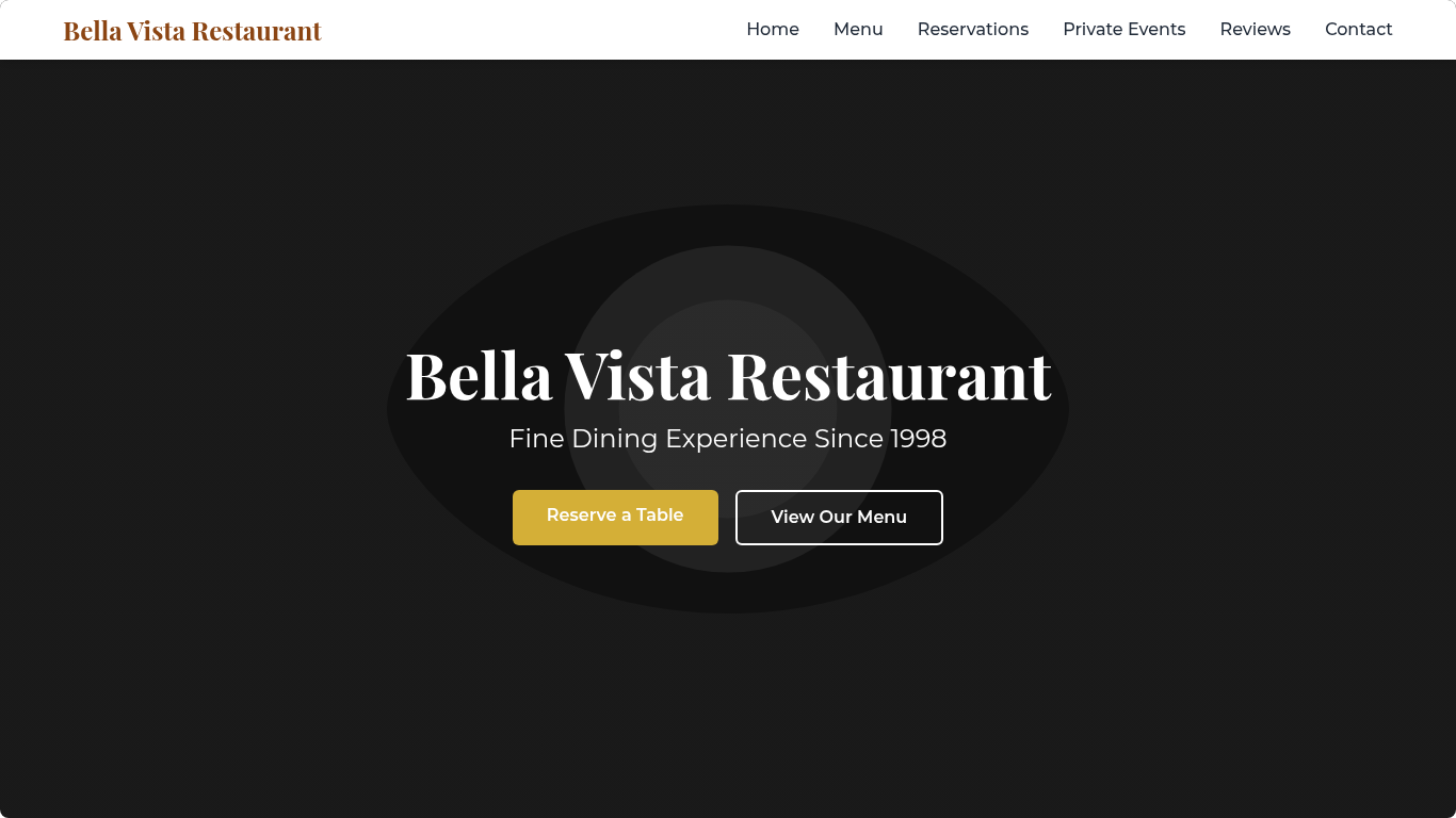 Bella Vista Restaurant Template