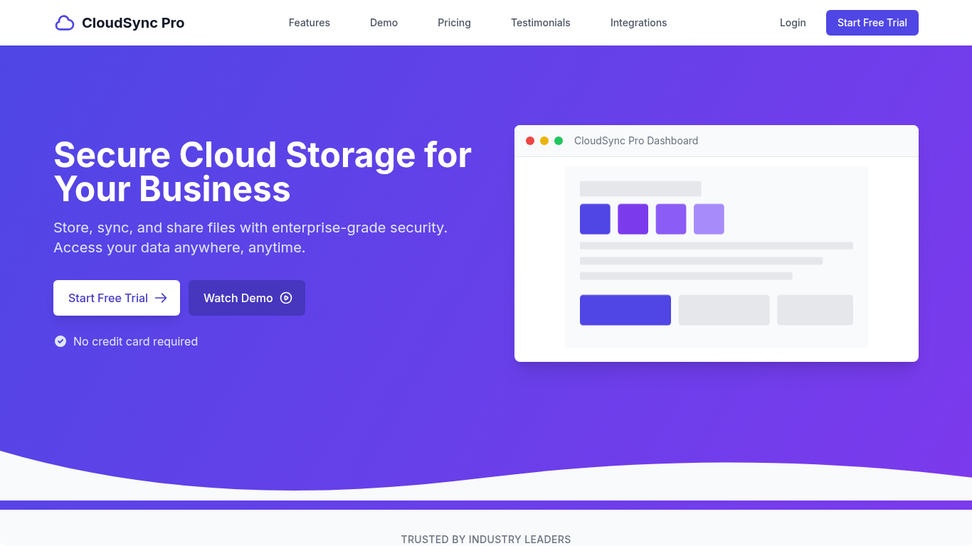 CloudSync Pro Template