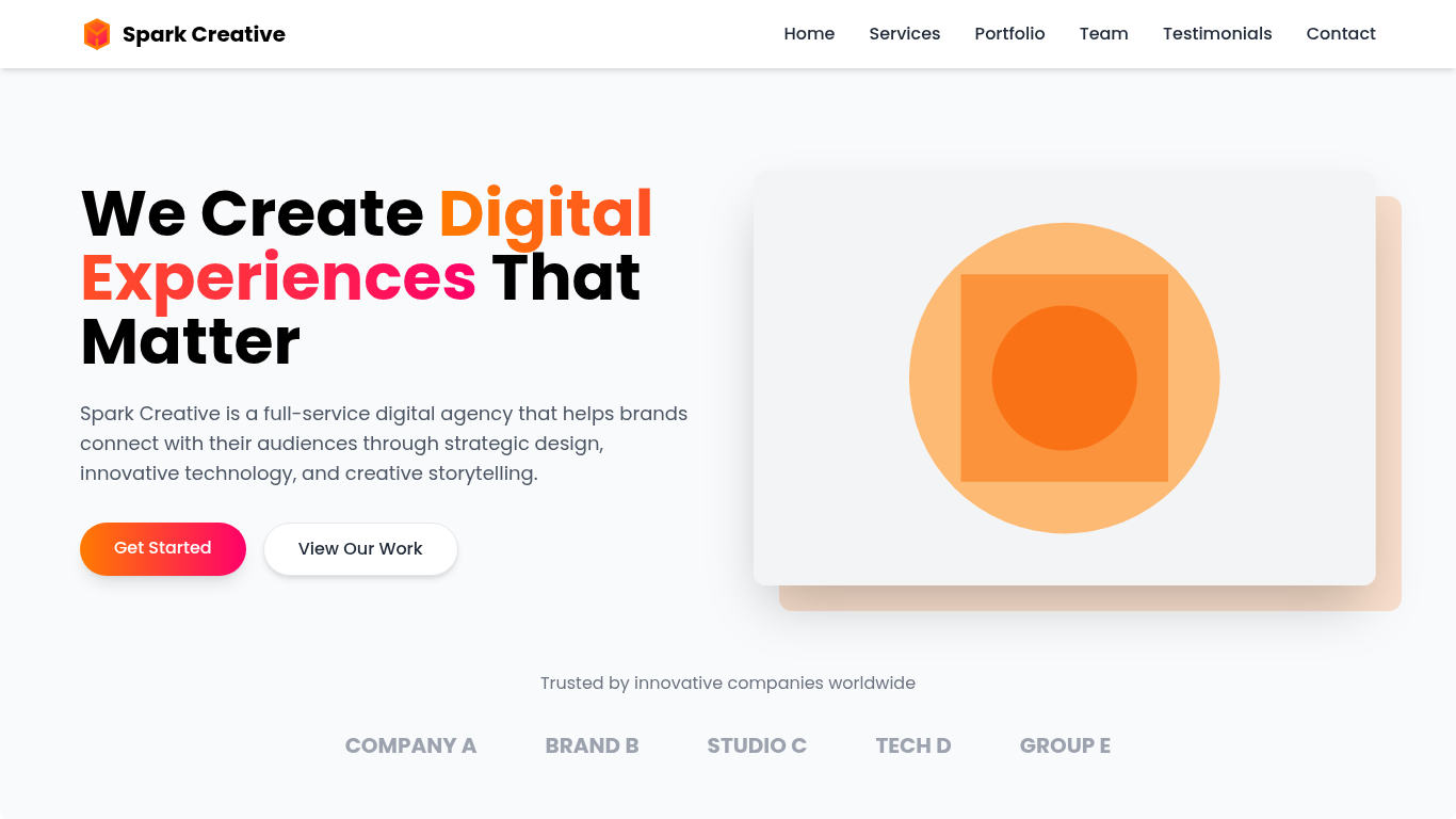 Spark Creative Agency Template